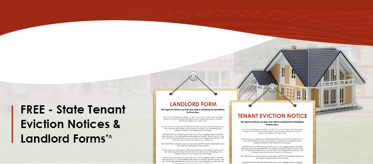 FREE - State Tenant 
                  Eviction Notices & 
                  Landlord Forms